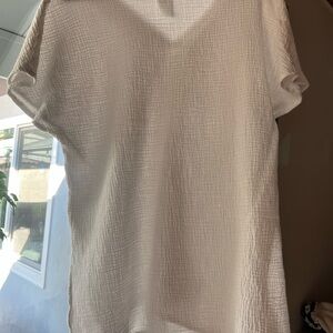 White Textured Blouse